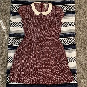 Forever 21 Polka dot dress with white collar